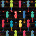 Colourful dress form mannequin toss black multicolour novelty quilting fabric sewing themed quilts fashion lover gifts patchwork projects