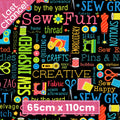 Sewing machines scissors dress forms thread spools buttons fabric swatches black novelty sewing words quilting cotton tote bags wall hangings sewist gifts