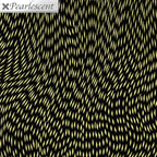 Pearlescent gold swirling dash pattern black blender fabric for cushion covers pouches makeup bags scrunchies and jacket linings