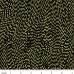 Pearlescent gold swirling dash pattern black blender fabric for cushion covers pouches makeup bags scrunchies and jacket linings