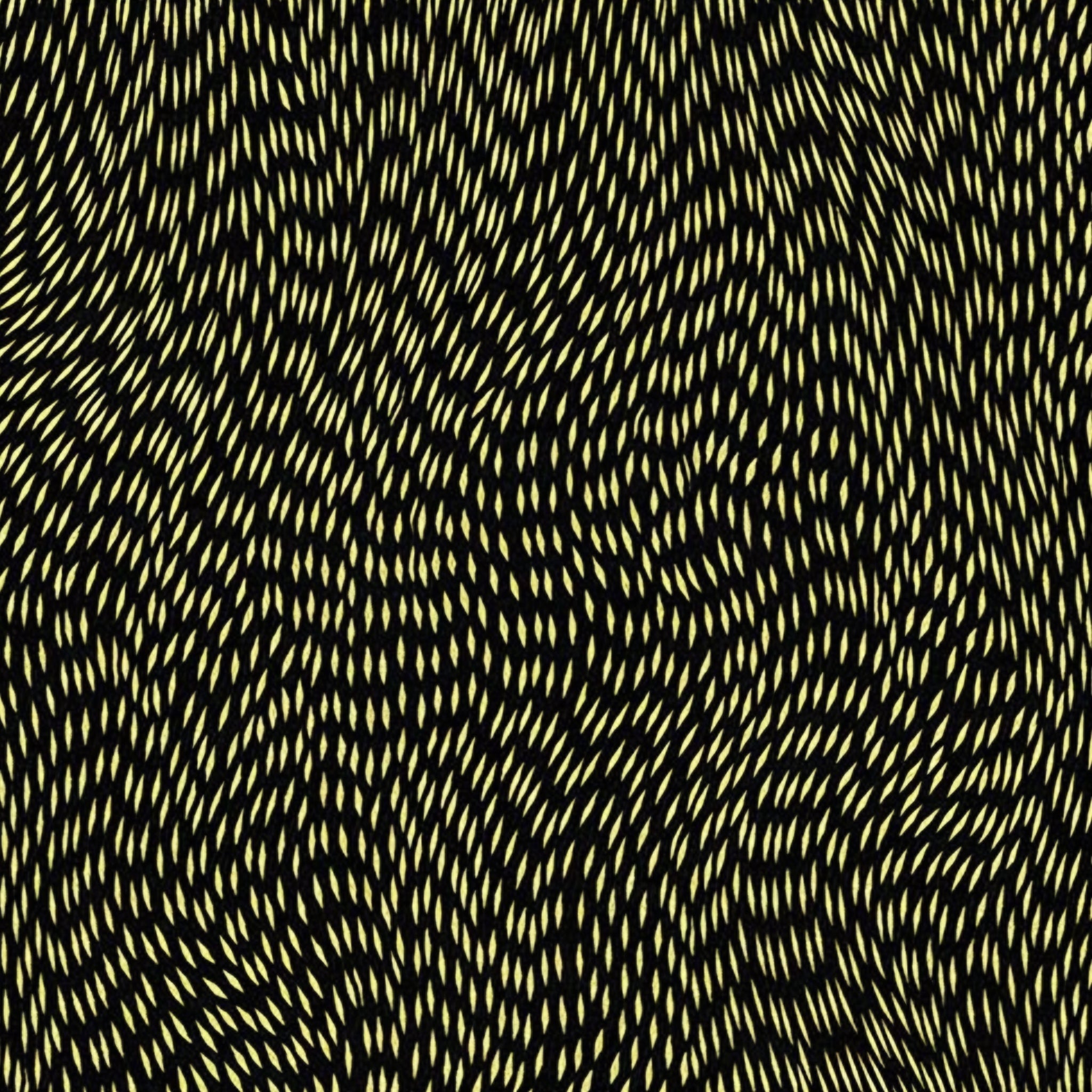 Pearlescent gold swirling dash pattern black blender fabric for cushion covers pouches makeup bags scrunchies and jacket linings