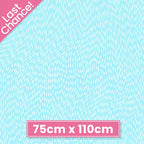 Pearlescent silver swirling dash pattern turquoise blender fabric for cushion covers pouches makeup bags scrunchies and jacket linings