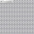 Pearlescent white geometric lattice stars squares triangles gray blender fabric for cushion covers pouches makeup bags and jacket linings