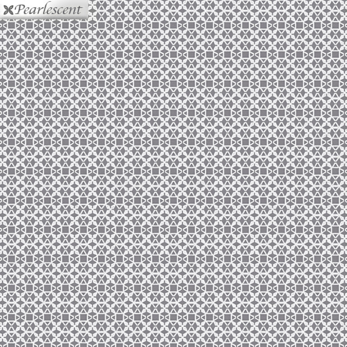 Pearlescent white geometric lattice stars squares triangles grey blender fabric for cushion covers pouches makeup bags and jacket linings