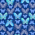 Lace butterfly print blue turquoise navy fabric for girls quilts kids novelty patchwork sewing projects