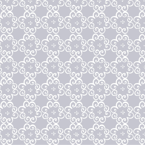 White scroll swirl grey neutral blender quilting fabric for quilt backgrounds sashing borders binding cushions table runners patchwork projects