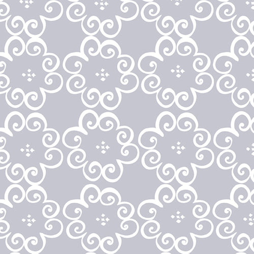 White scroll swirl grey neutral blender quilting fabric for quilt backgrounds sashing borders binding cushions table runners patchwork projects