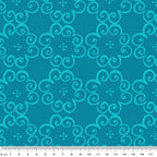 Tonal teal scroll swirl blender quilting fabric for quilt backgrounds sashing borders binding cushions table runners patchwork projects