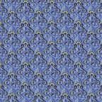 Blue baroque scrollwork damask fabric for quilting backgrounds, sashing and borders