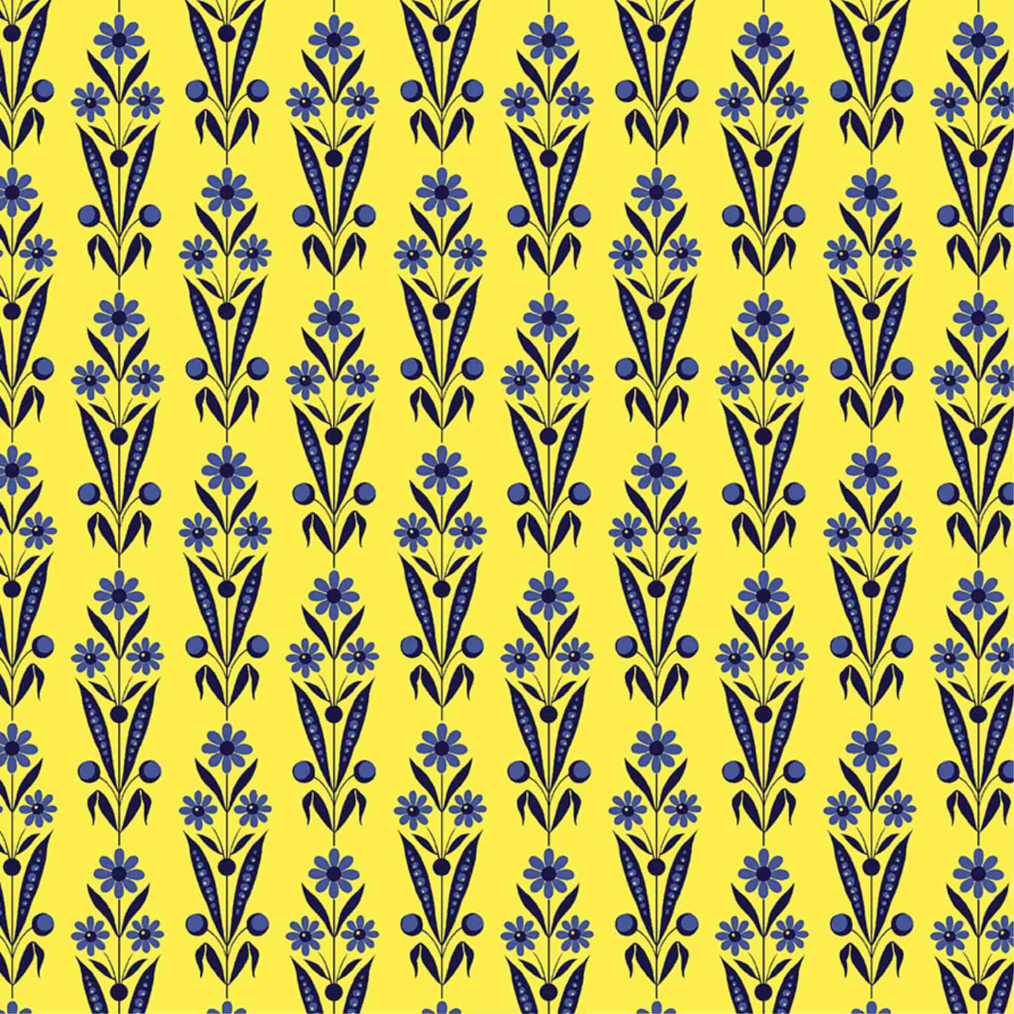 Yellow daisy bouquet ditsy floral fabric for quilting backgrounds and pieced blocks