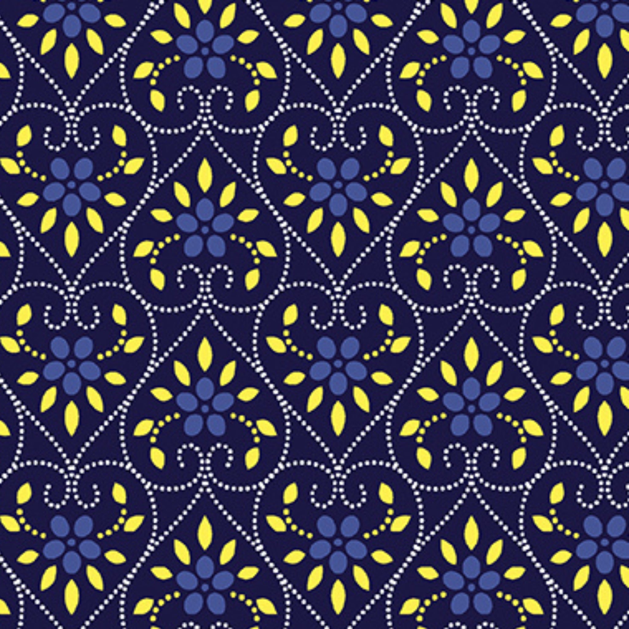 Navy heart print fabric for baby quilts, children's projects and Valentine's Day designs