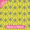 Yellow heart print fabric for baby quilts, children's projects and Valentine's Day designs