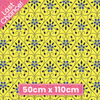 Yellow heart print fabric for baby quilts, children's projects and Valentine's Day designs