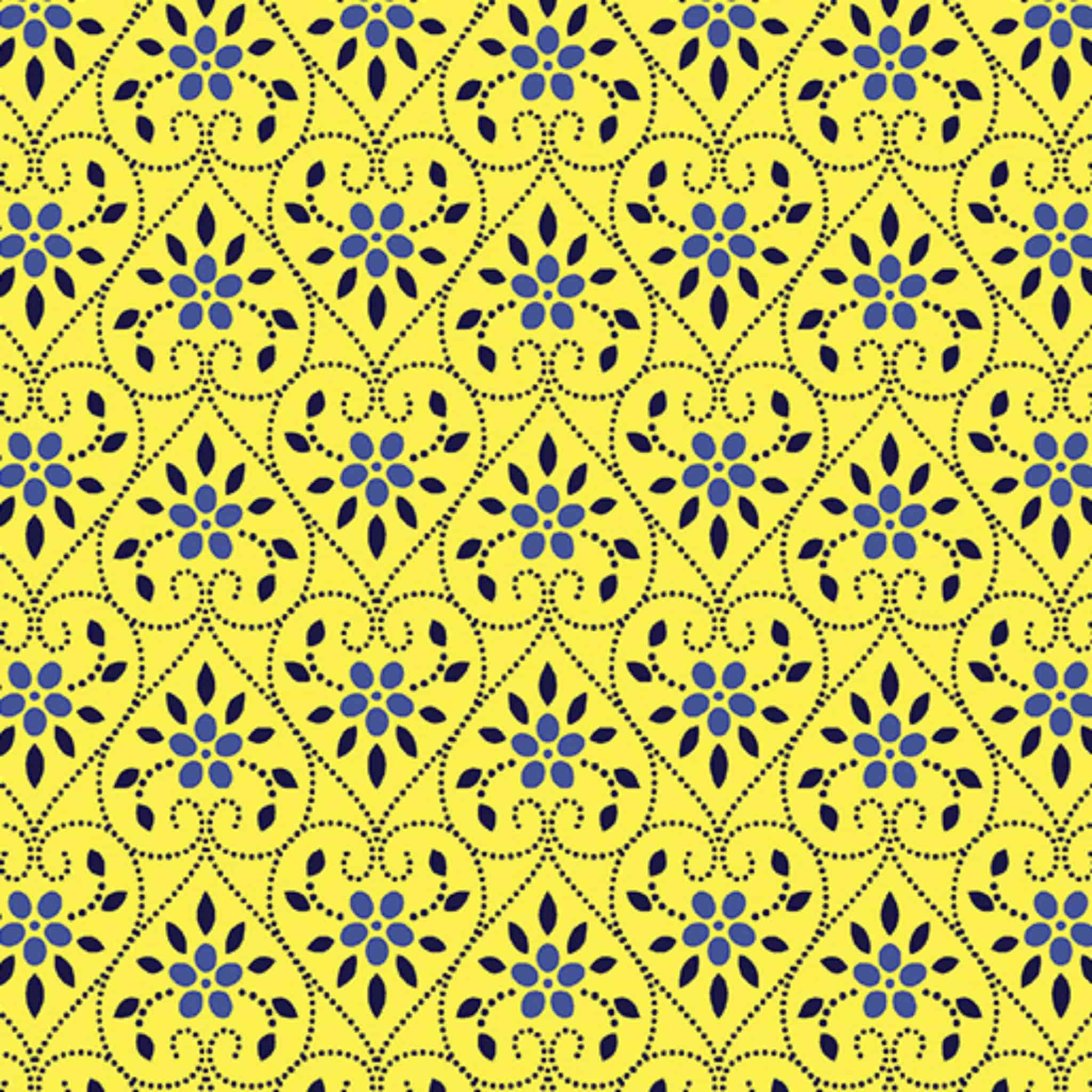 Yellow heart print fabric for baby quilts, children's projects and Valentine's Day designs
