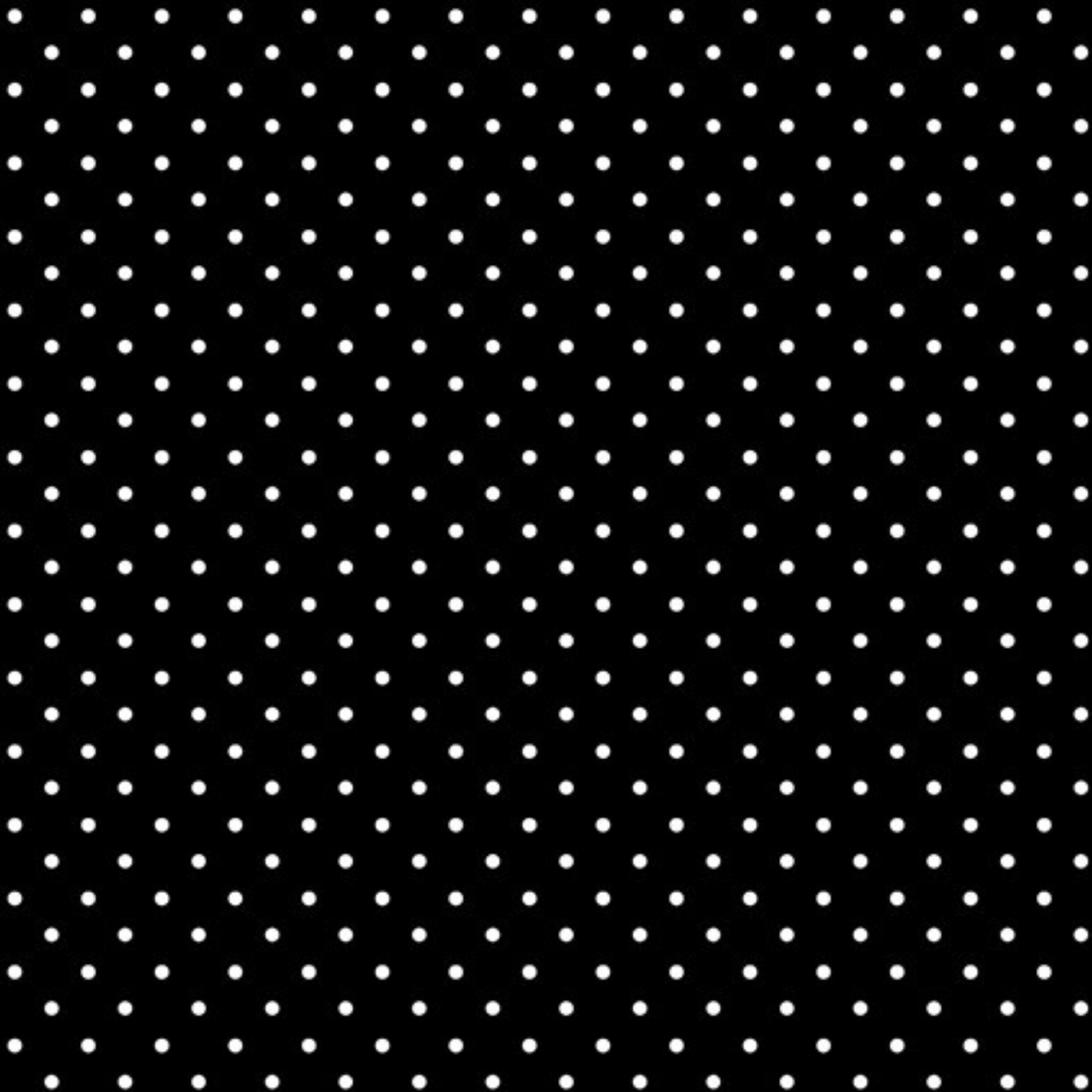 Black fabric with white polka dots blender for quilt backgrounds, sashing and patchwork sewing projects