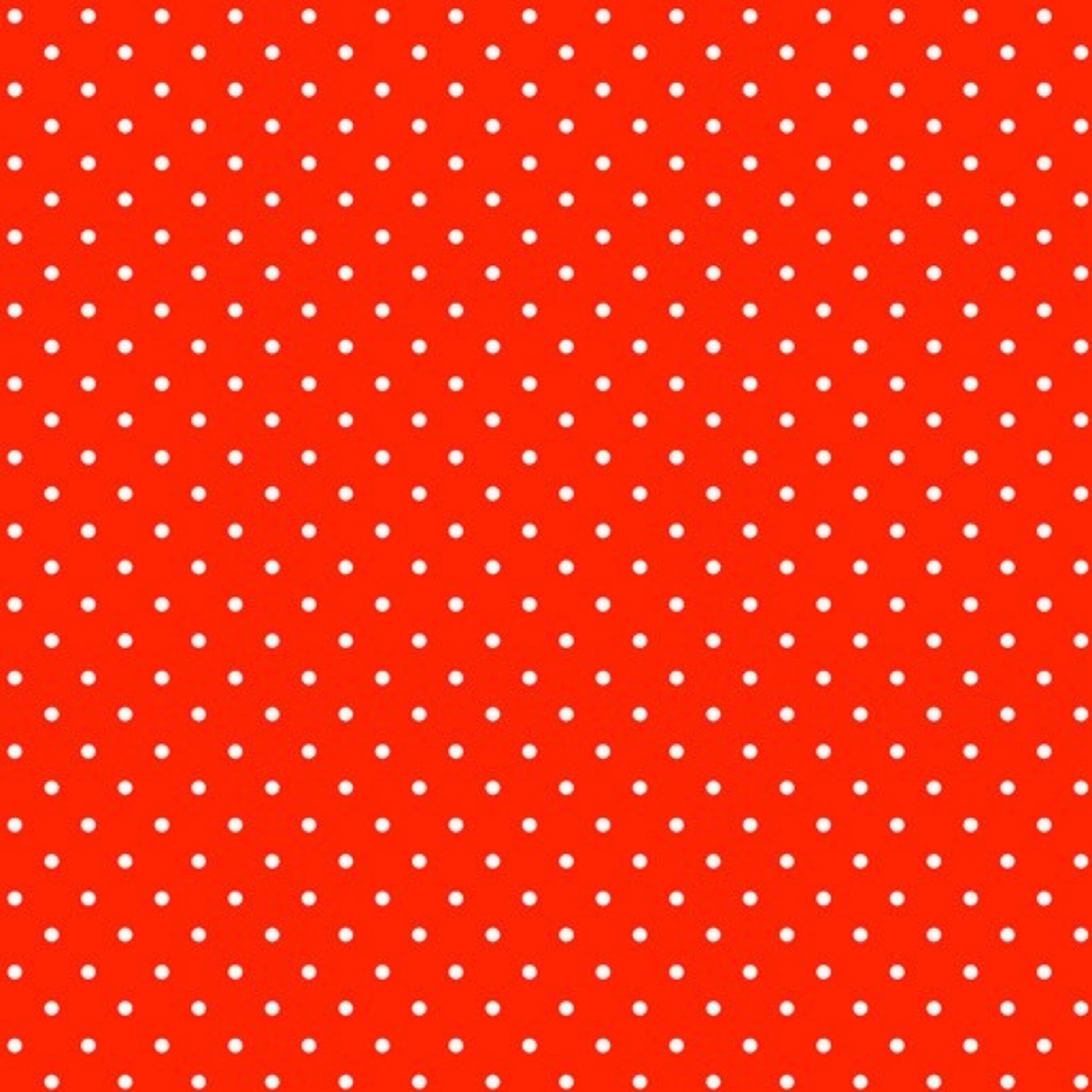 Red fabric with white polka dots blender for quilt backgrounds, sashing and patchwork sewing projects