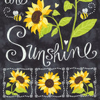You Are My Sunshine sunflower panel black chalkboard quilting cotton for garden lovers wall hangings kids sewing and sunflower gifts