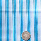 Turquoise white awning stripe fabric for summer quilts beach quilts sashing borders and patchwork sewing projects Loralie Harris Designs