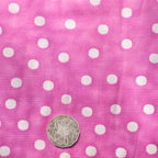 Pink white polka dot fabric for girls quilts children's quilts summer quilts and patchwork sewing projects Loralie Harris Designs