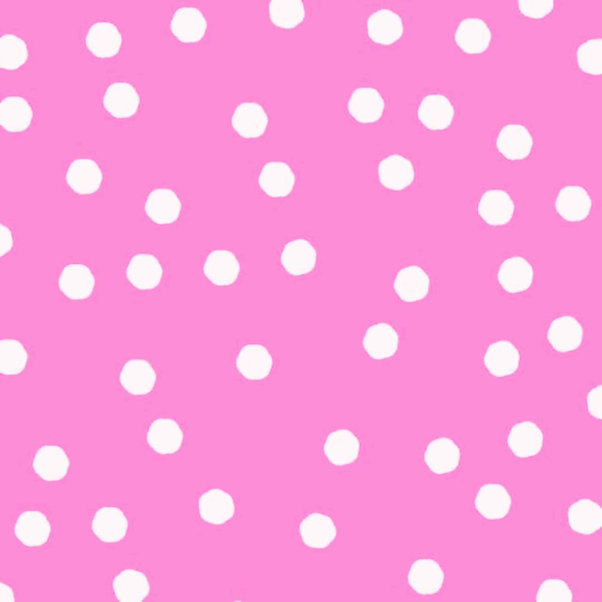 Pink white polka dot fabric for girls quilts children's quilts summer quilts and patchwork sewing projects Loralie Harris Designs