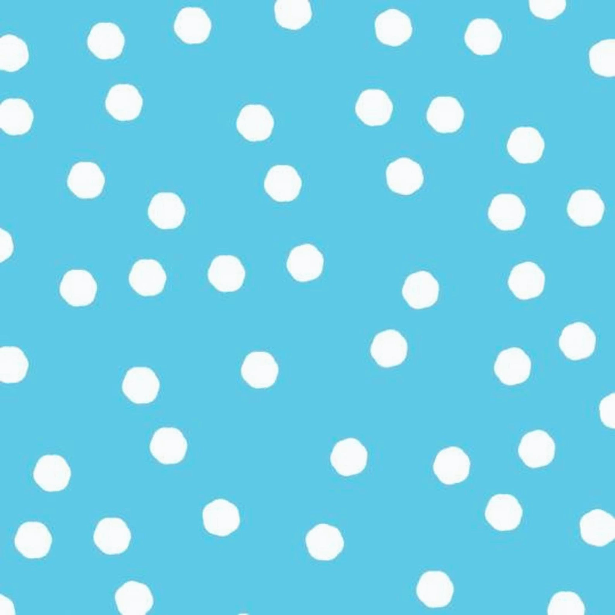 Turquoise white polka dot fabric for girls quilts children's quilts summer quilts and patchwork sewing projects Loralie Harris Designs