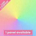 Starburst opal rainbow pastel digital print panel fabric for statement quilts and wall hangings