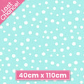 Irregular white dots aqua blender fabric for beach quilts bags children's patchwork sewing projects Susybee