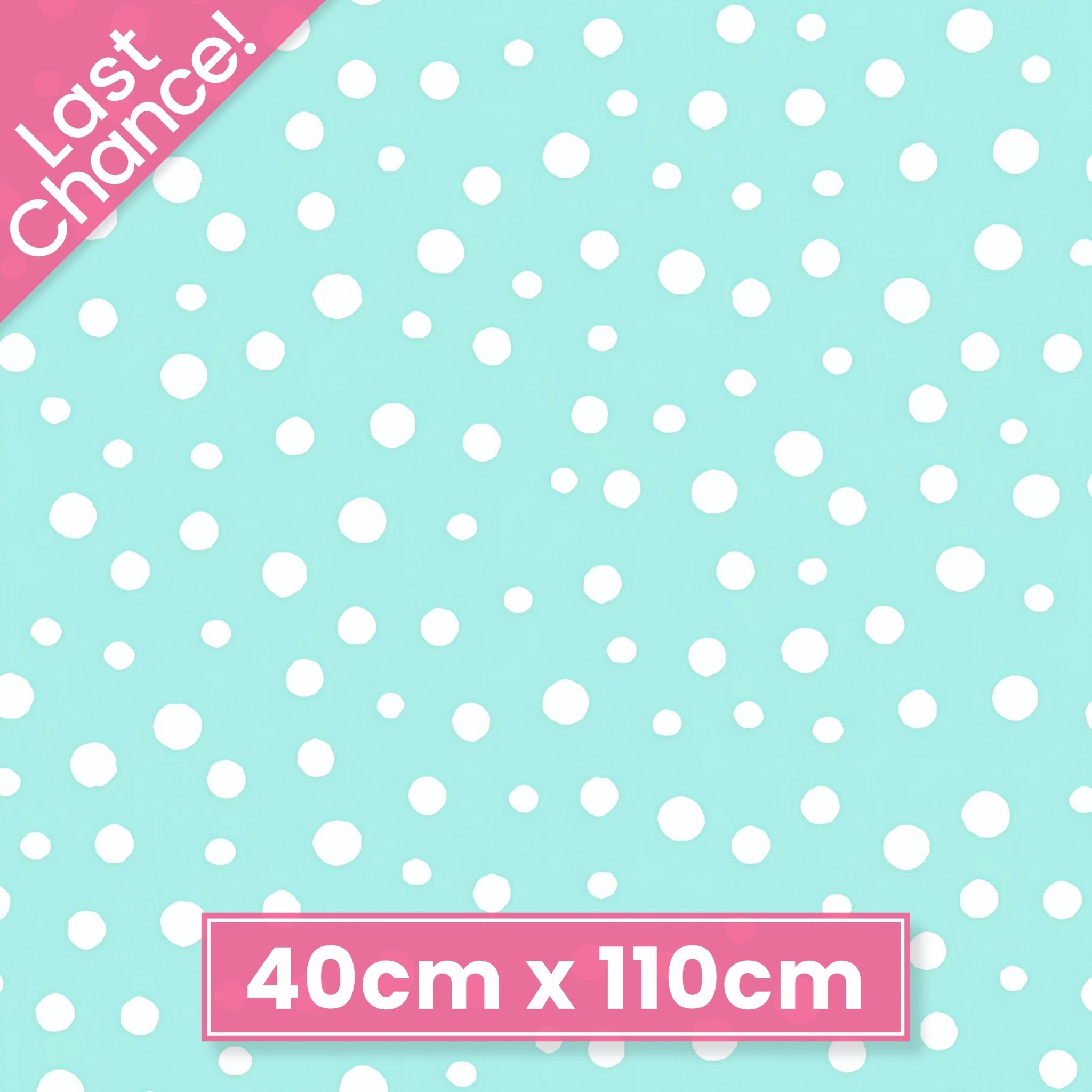 Irregular white dots aqua blender fabric for beach quilts bags children's patchwork sewing projects Susybee