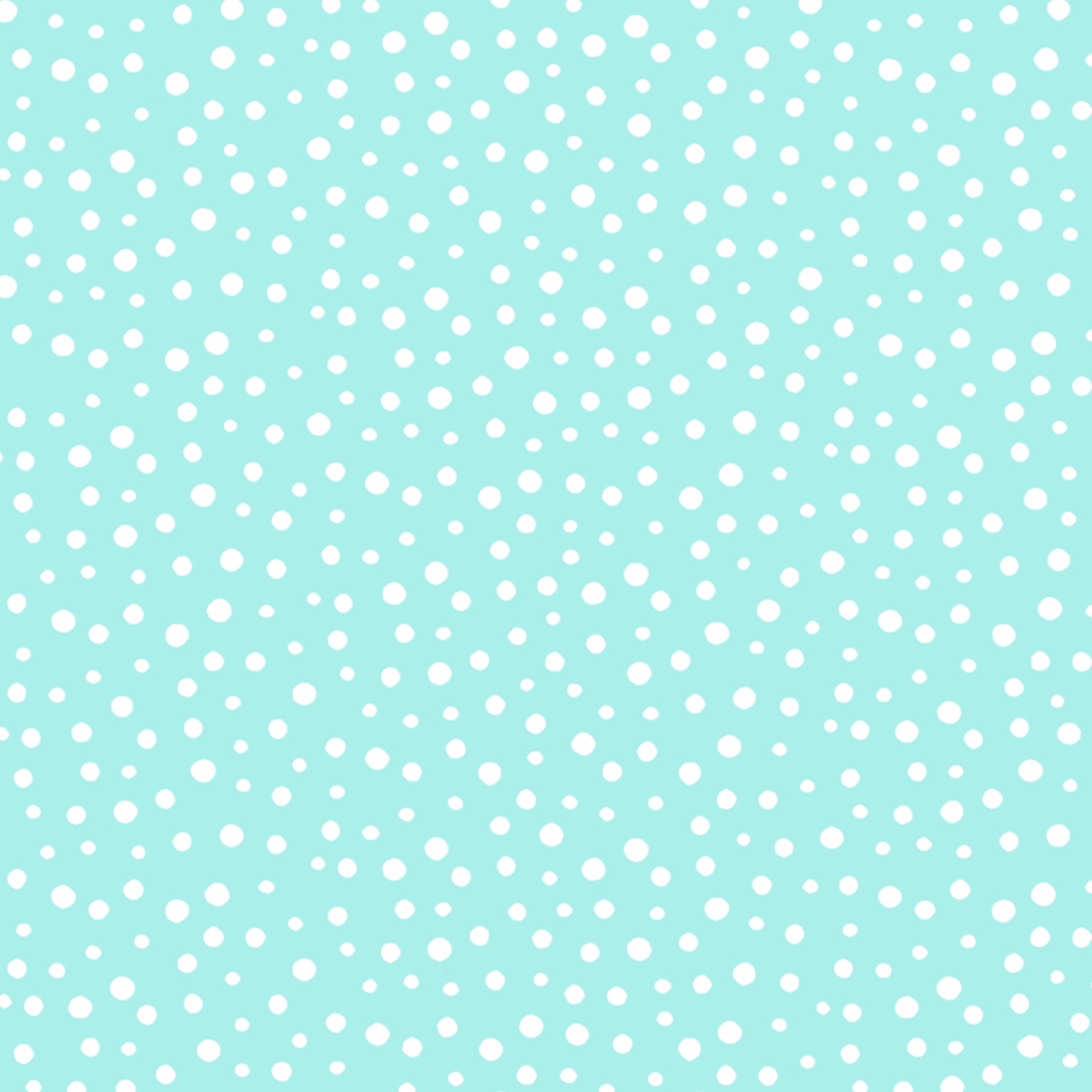 Irregular white dots aqua blender fabric for beach quilts bags children's patchwork sewing projects Susybee