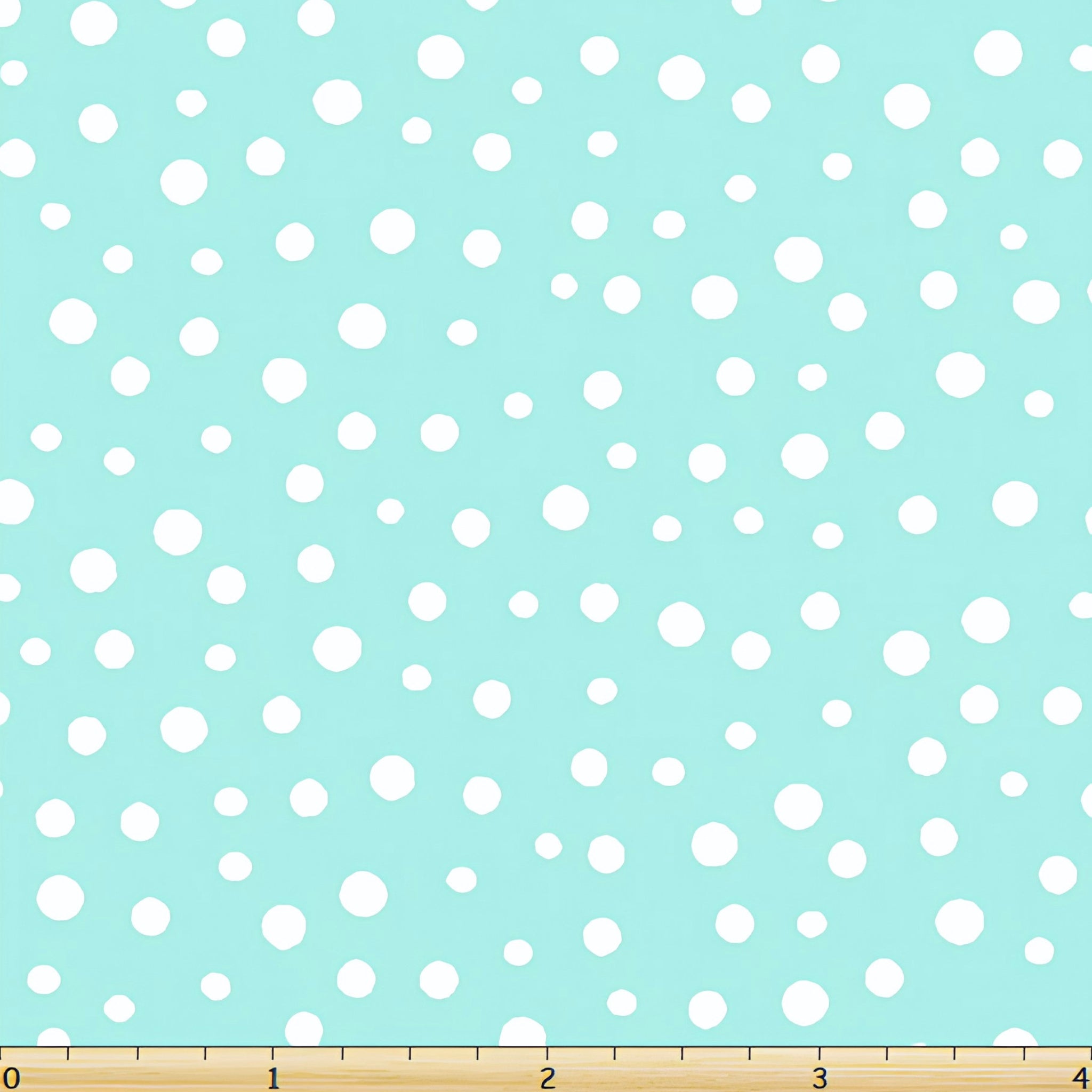 Irregular white dots aqua blender fabric for beach quilts bags children's patchwork sewing projects Susybee