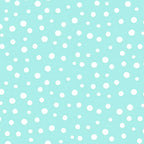 Irregular white dots aqua blender fabric for beach quilts bags children's patchwork sewing projects Susybee