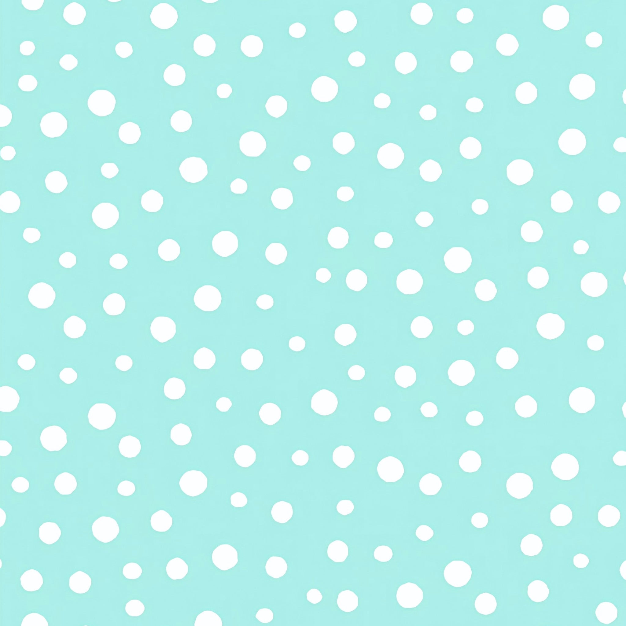 Irregular white dots aqua blender fabric for beach quilts bags children's patchwork sewing projects Susybee