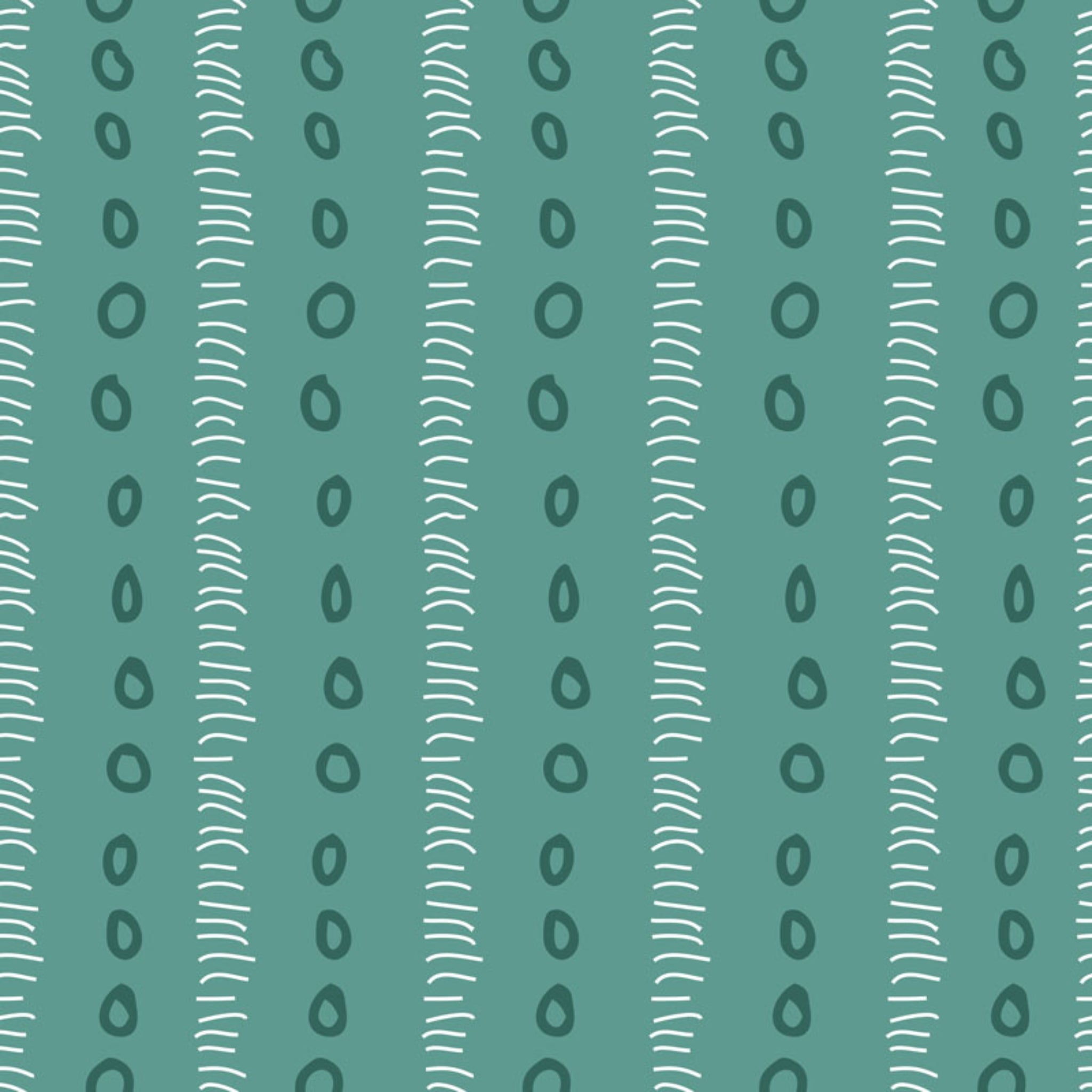 Dots and dashes vertical stripes tonal green blender fabric for quilts tote bags and backgrounds