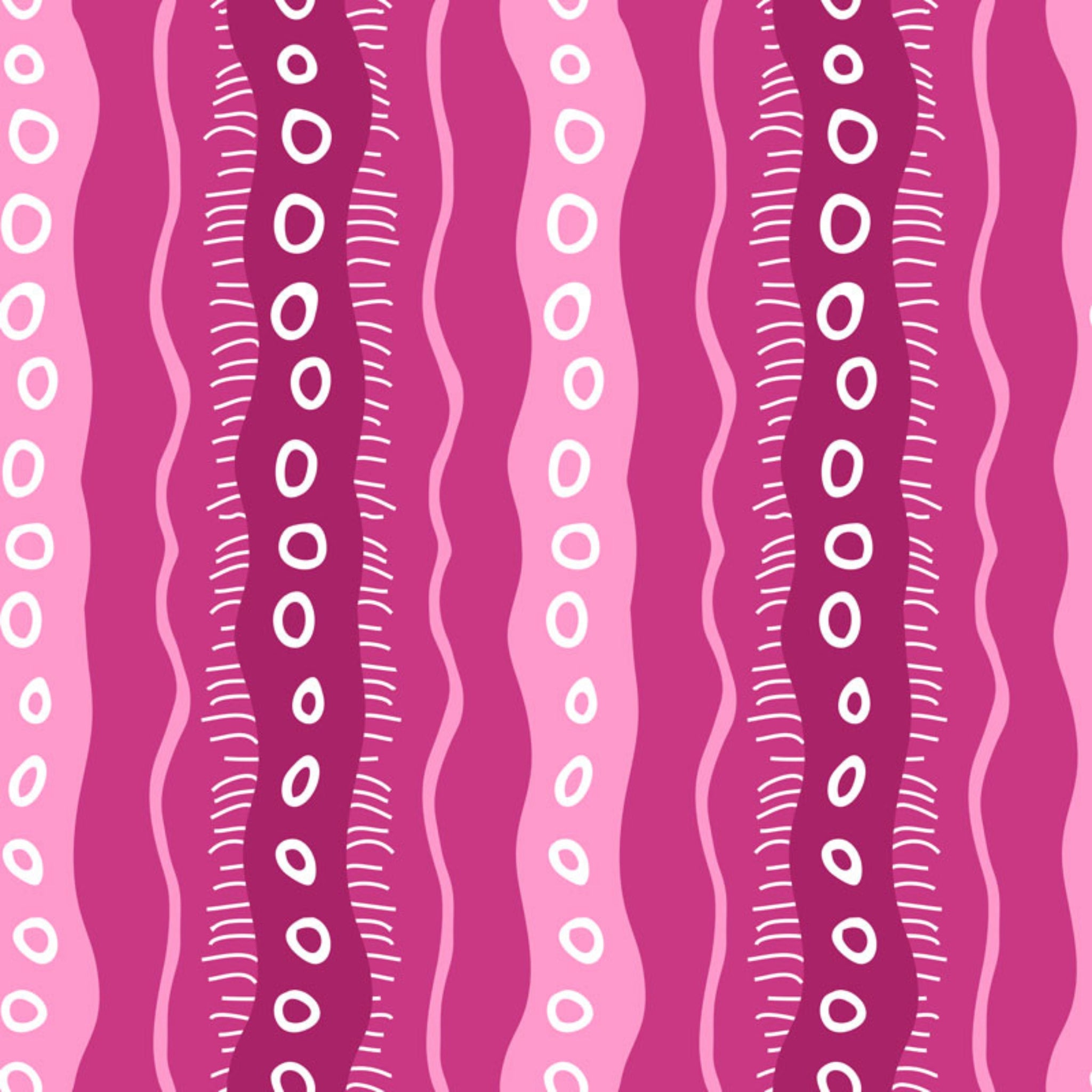 Dots and dashes vertical stripes tonal pink blender fabric for quilts tote bags and backgrounds