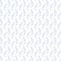 Blue grey leaf sprig white fabric for baby quilts nursery décor sashing and patchwork sewing projects