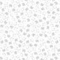 Tiny tossed white grey sheep crisp white fabric for baby quilts nursery décor and patchwork sewing projects