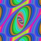 Psychedelic rainbow spirals digital print in vibrant multi colours for modern quilts and patchwork sewing projects
