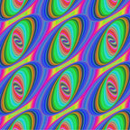Psychedelic rainbow spirals digital print in vibrant multi colours for modern quilts and patchwork sewing projects