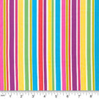 Multi stripe berry rainbow retro fabric for quilts tote bags beach bags kids projects patchwork sewing