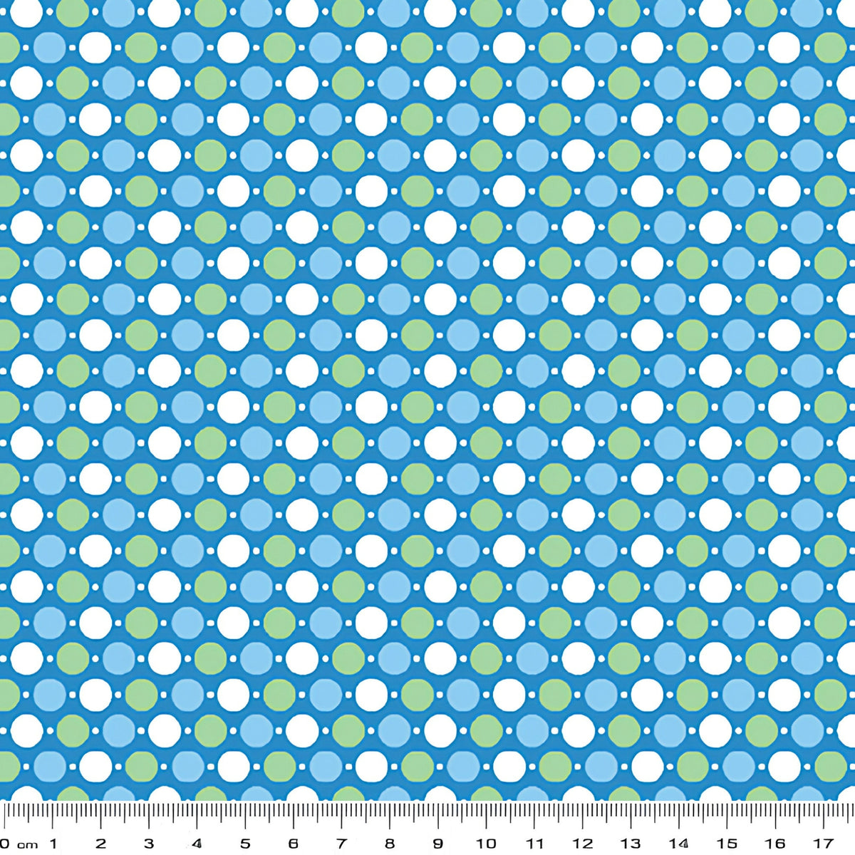Blue green white polka dot spot coordinate quilting fabric for patchwork backgrounds sashing and quilting projects