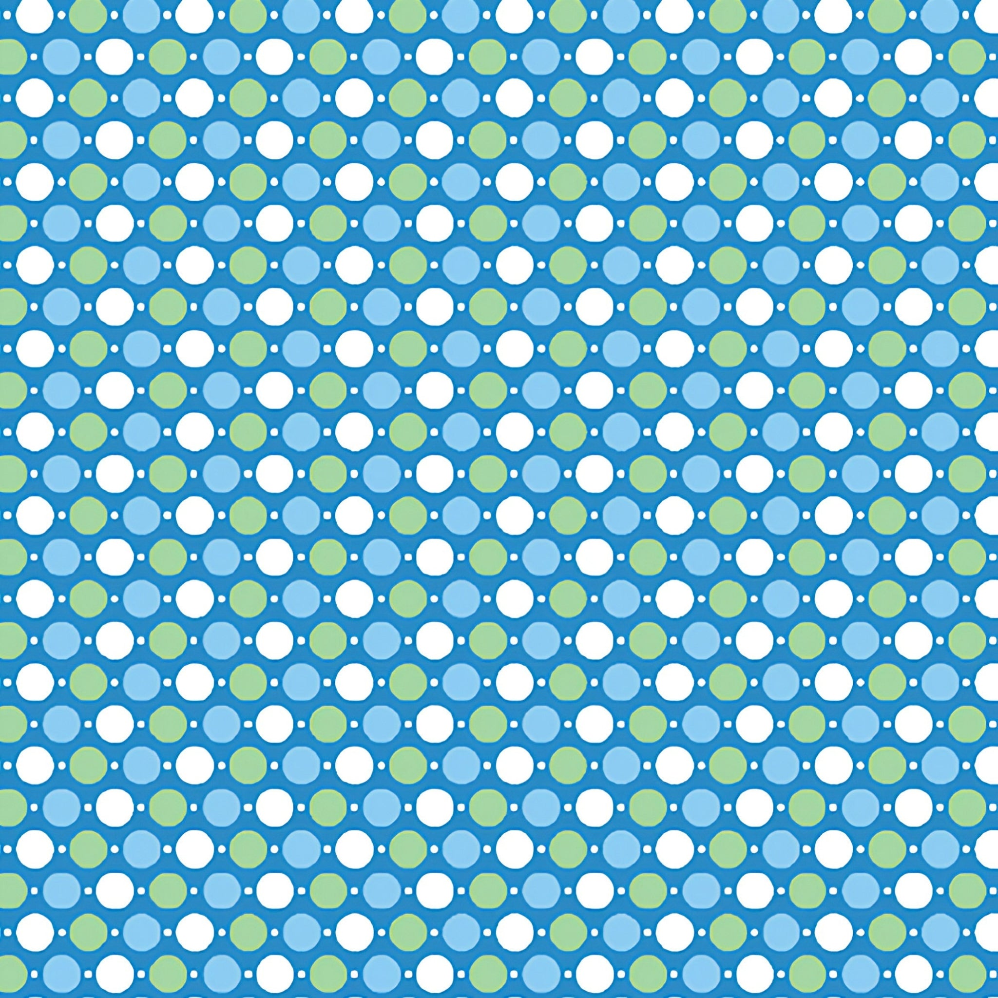 Blue green white polka dot spot coordinate quilting fabric for patchwork backgrounds sashing and quilting projects