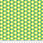 Blue teal white polka dots lime green spot coordinate quilting fabric for patchwork backgrounds sashing and quilting projects