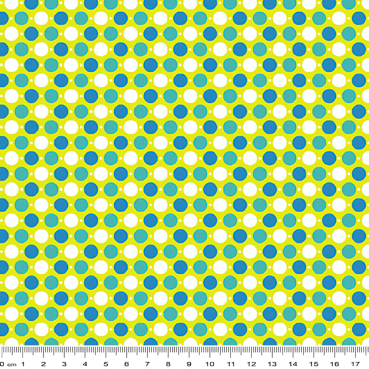 Blue teal white polka dots lime green spot coordinate quilting fabric for patchwork backgrounds sashing and quilting projects