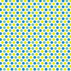 Blue teal lime green polka dots white spot coordinate quilting fabric for patchwork backgrounds sashing and quilting projects