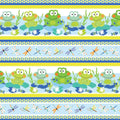 Frog dragonfly novelty stripe border quilting fabric blue lime yellow white for kids boys baby quilts borders and patchwork projects