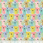 Tree Huggers Lazy Days Koalas Aqua - Maude Asbury Blend Fabrics - Three Wishes Patchwork Fabric