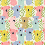 Tree Huggers Cute Koalas Australiana Ivory - Maude Asbury Blend - Three Wishes Patchwork Fabric