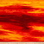 Fiery sunset sky blender streaky red orange gold digital print fabric for poppy ANZAC quilts feature backgrounds sashing and bold patchwork sewing projects
