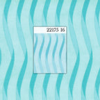 Me and My Sister wavy ribbon stripes turquoise aqua fabric for summer quilts and patchwork