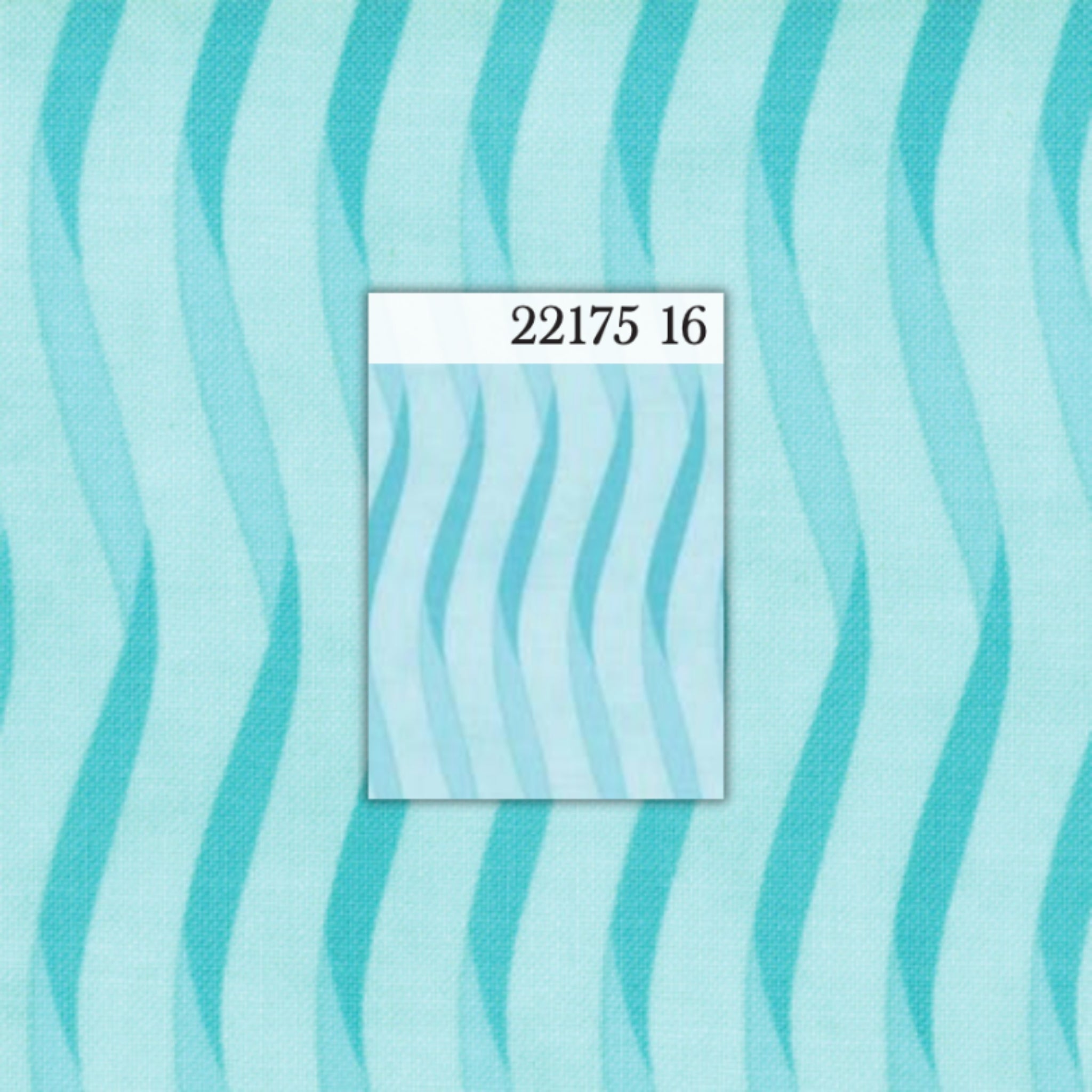 Me and My Sister wavy ribbon stripes turquoise aqua fabric for summer quilts and patchwork